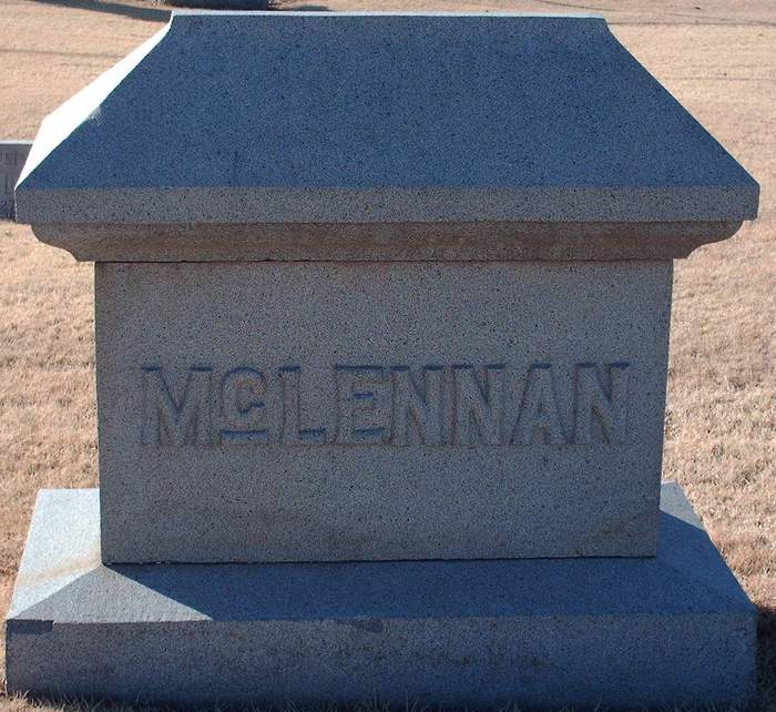 Photo of headstones/Kenneth McLennan Headstone 2 1919 Moore Cemetery, Cleveland County, OK, USA